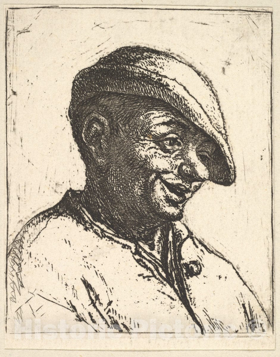 Art Print : Adriaen Van Ostade - Laughing Peasant : Vintage Wall Art