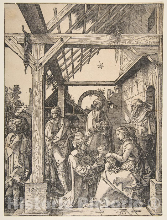 Art Print : Albrecht Dürer - The Adoration of The Magi 1 : Vintage Wall Art