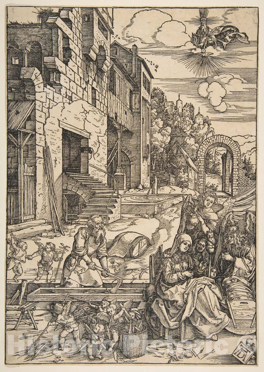 Art Print : Albrecht Dürer - The Sojourn of The Holy Family in Egypt, from The Life of The Virgin : Vintage Wall Art