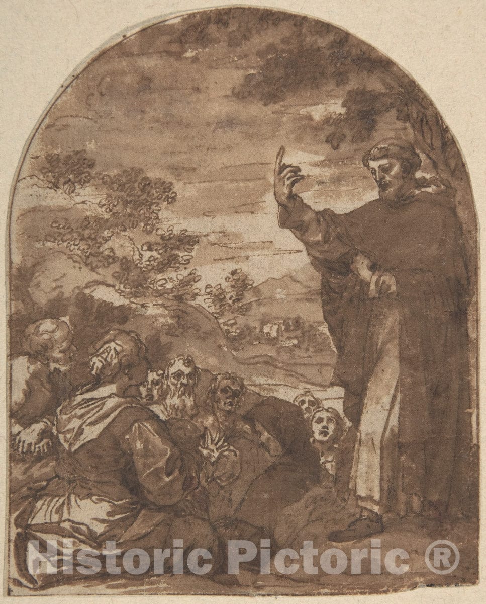 Art Print : Alonso Cano - St. Vincent Ferrer Preaching : Vintage Wall Art