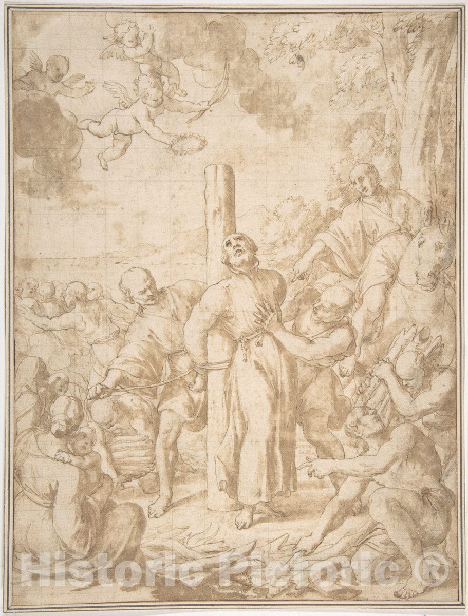 Art Print : Serafino Brizzi - A Martyrdom : Vintage Wall Art