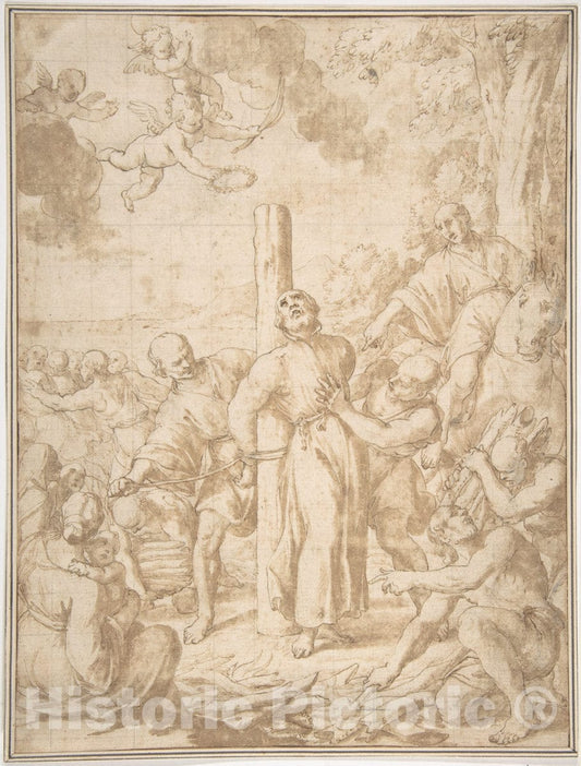 Art Print : Serafino Brizzi - A Martyrdom : Vintage Wall Art