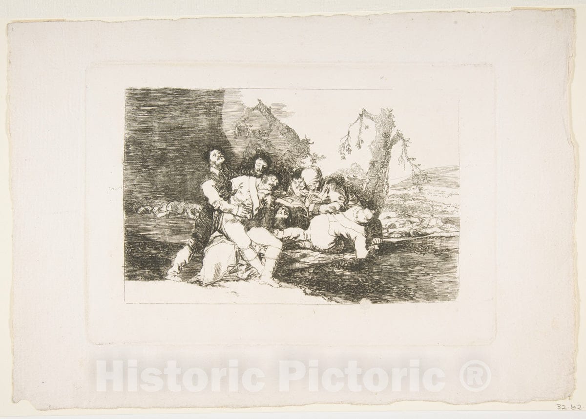 Art Print : Plate 20 from 'The Disasters of War' - Artist: Goya - Created: 1810 : Vintage Wall Art