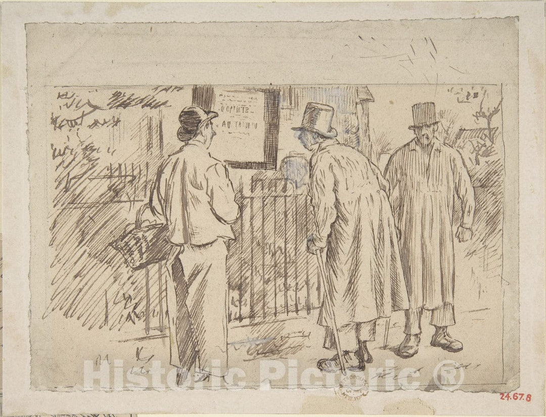 Art Print : Charles Samuel Keene - A Wolf in Sheep's Clothing : Vintage Wall Art