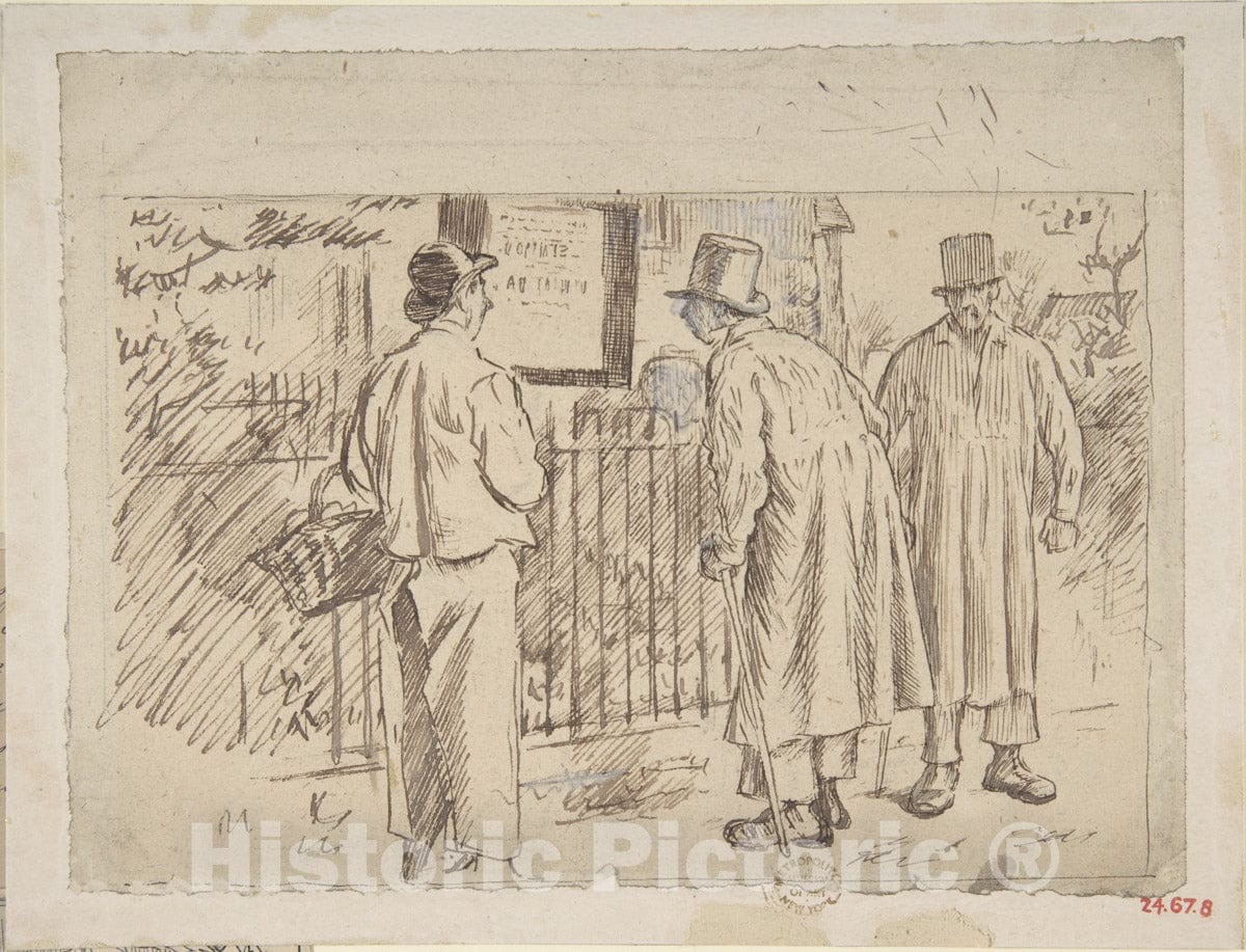 Art Print : Charles Samuel Keene - A Wolf in Sheep's Clothing : Vintage Wall Art