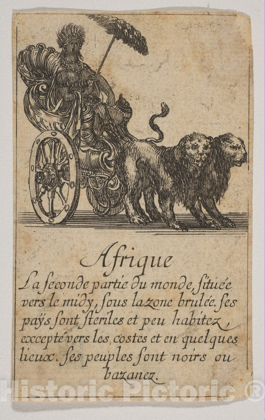 Art Print : Etched by Stefano Della Bella - Afrique : Vintage Wall Art