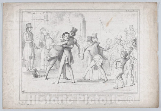 Art Print : John Doyle - A Leaf Out of Nicholas Nickleby with Slight Variations – Nicholas Quits The Company – Theatrical Emotion of Mr. Vincent Crummles : Vintage Wall Art