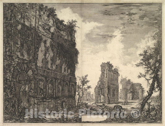 Art Print : Hadrian's Villa: The Piazza D'oro - Artist: Giovanni Battista Piranesi - Created: c1776 1 : Vintage Wall Art