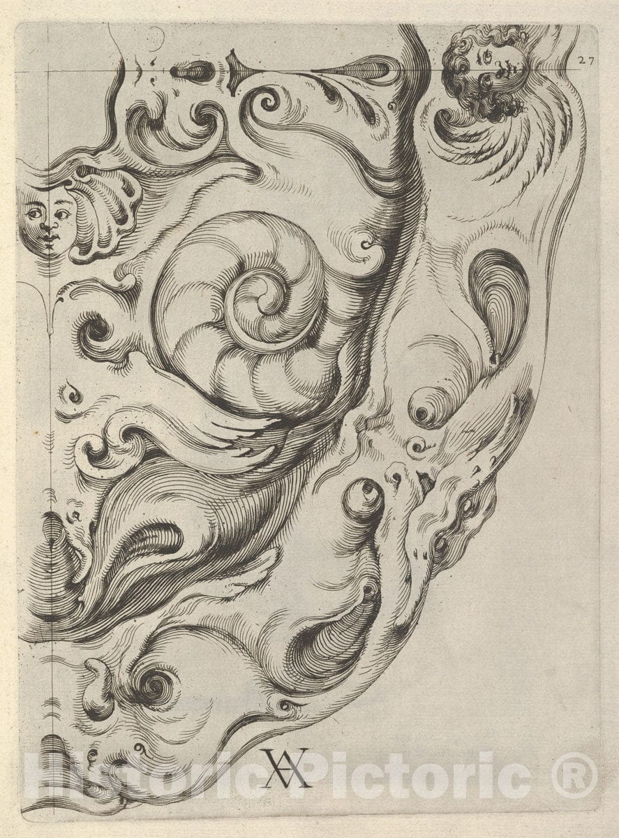 Art Print : Theodor Van Kessel - Modelli Artificiosi (.) Parte seconda (Plate 27) : Vintage Wall Art