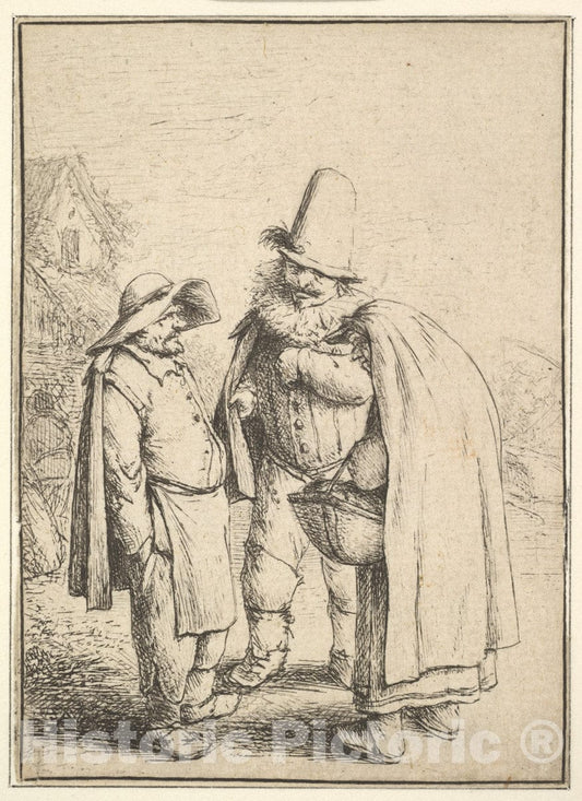 Art Print : Adriaen Van Ostade - Grotesque Figures : Vintage Wall Art