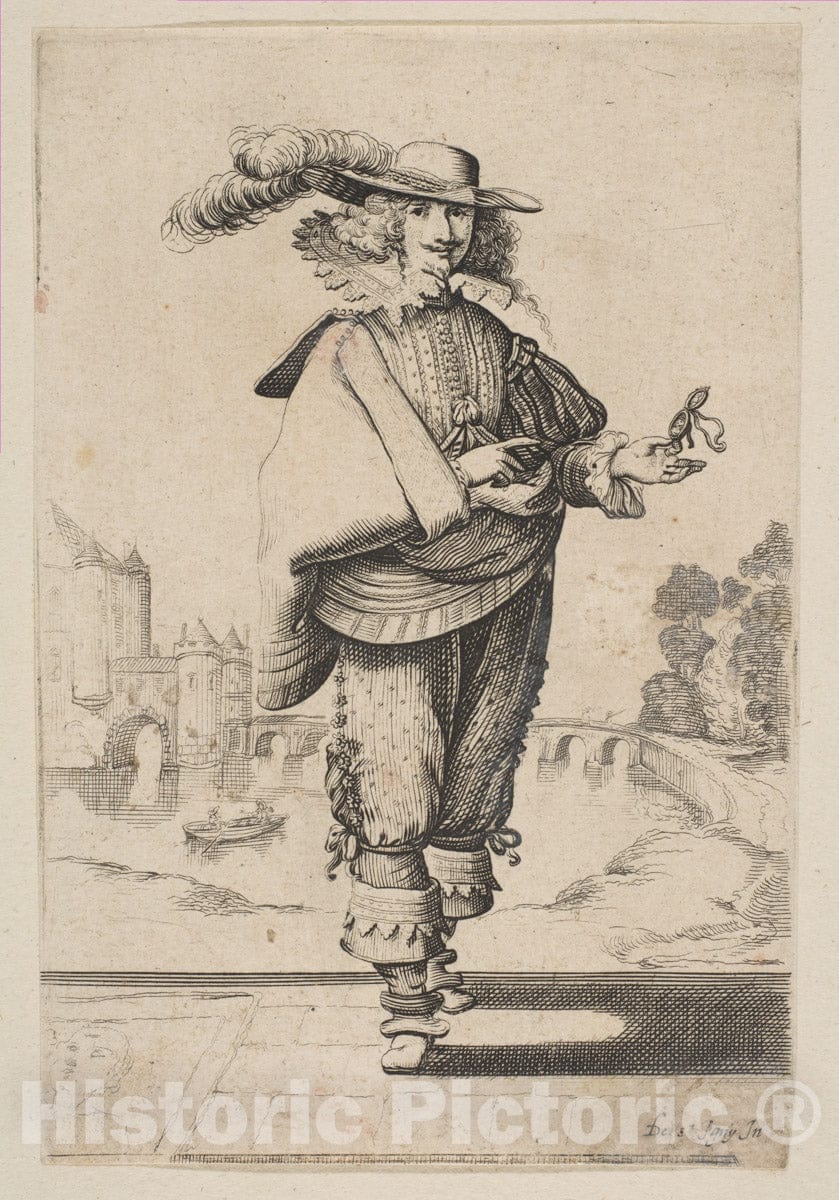 Art Print : Anonymous, French, 17th Century - The Amorous Widower : Vintage Wall Art