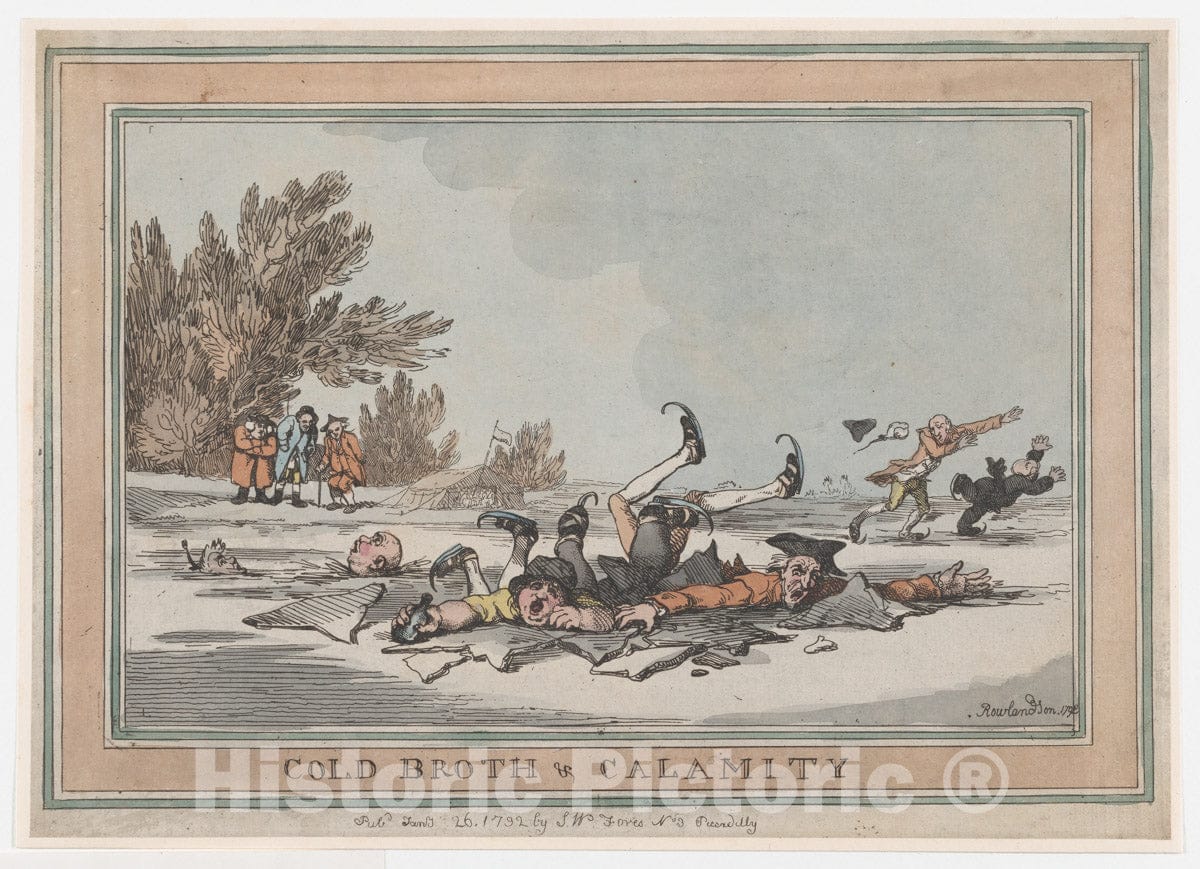 Art Print : Thomas Rowlandson - Cold Broth & Calamity : Vintage Wall Art