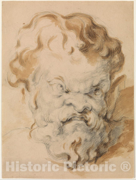 Art Print : Paul Cézanne - Head of Silenus : Vintage Wall Art