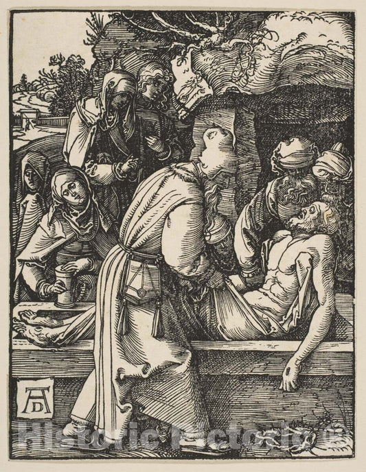 Art Print : Albrecht Dürer - The Deposition, from The Small Passion 1 : Vintage Wall Art