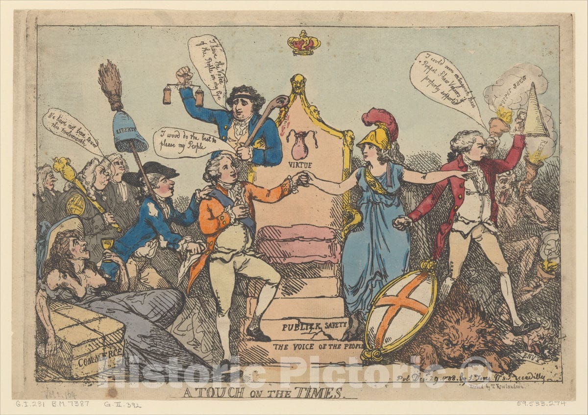 Art Print : Thomas Rowlandson - A Touch on The Times 2 : Vintage Wall Art