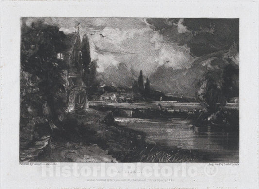 Art Print : David Lucas - A Mill 1 : Vintage Wall Art