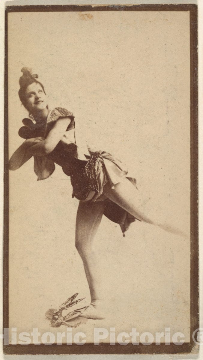 Photo Print : Actress Balancing on one Leg, from The Actresses Series (N668) : Vintage Wall Art