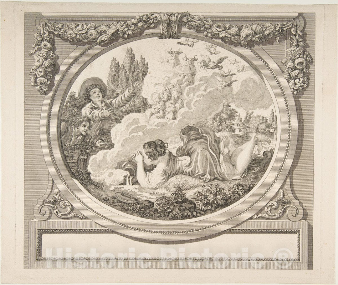 Art Print : Jean Honoré Fragonard - Le Pot au Lait : Vintage Wall Art