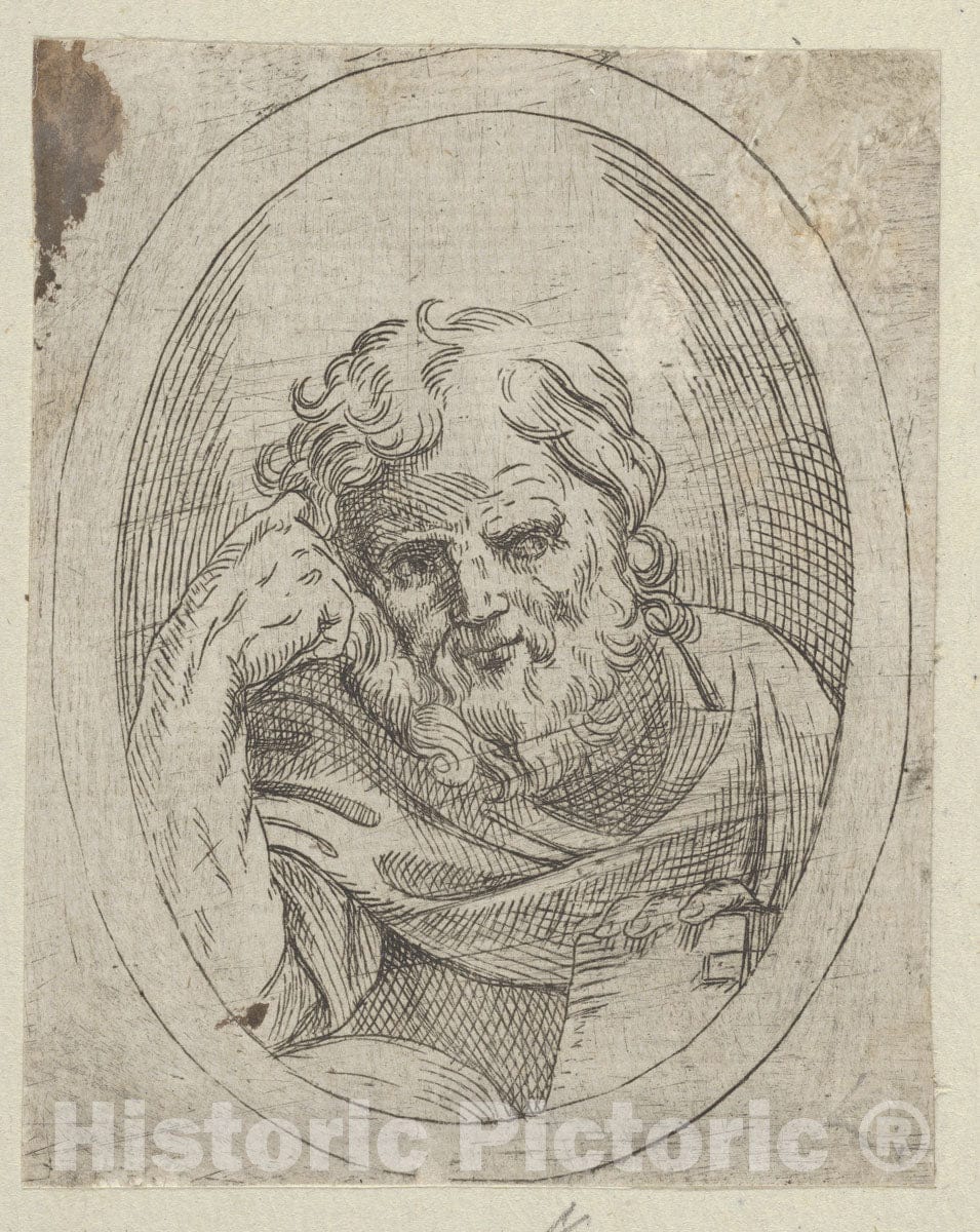 Art Print : an Apostle Resting his Head on his Right Hand and Holding a Book - Artist: 17th Century - Created: 1600–1640 v.1 : Vintage Wall Art