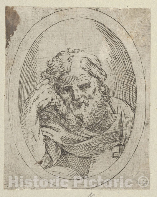 Art Print : an Apostle Resting his Head on his Right Hand and Holding a Book - Artist: 17th Century - Created: 1600–1640 v.1 : Vintage Wall Art