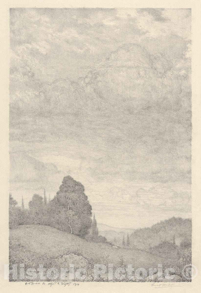 Art Print : Ernest Haskell - Landscape : Vintage Wall Art