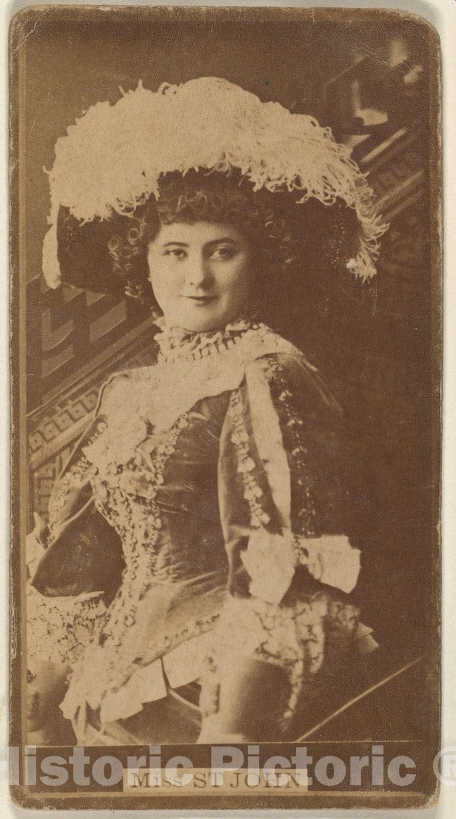 Photo Print : Miss St. John, from The Actresses Series (N668) : Vintage Wall Art