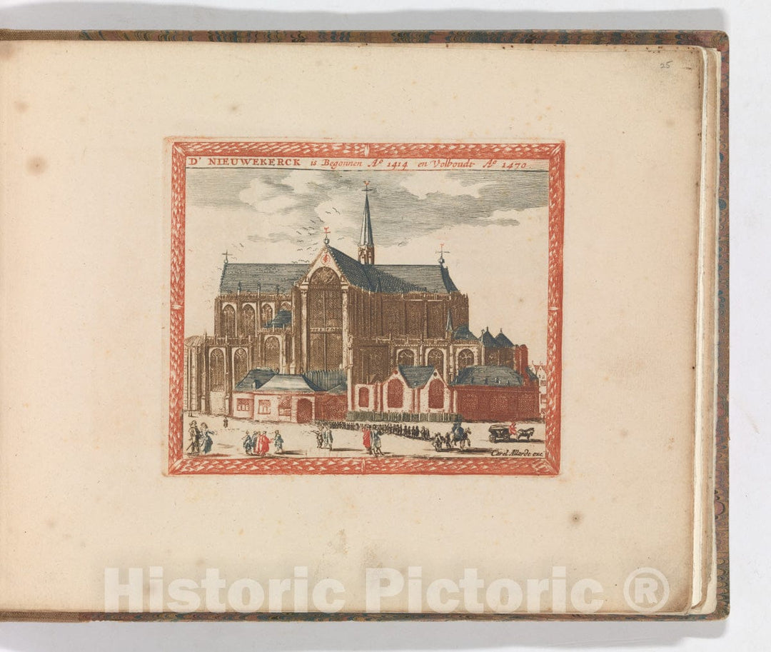 Art Print : Carel Allard - 'D' Nieuwe Kerck', in: Tooneel Der Voornaamste Nederlands Huizen, En Lust Hoven, Naar T Leven Afgebeeld : Vintage Wall Art