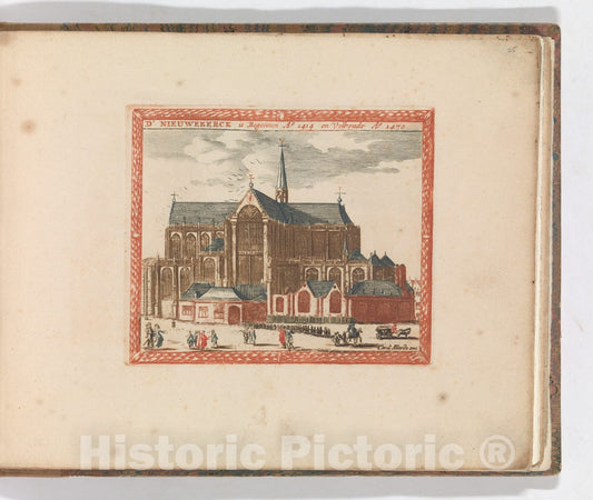 Art Print : Carel Allard - 'D' Nieuwe Kerck', in: Tooneel Der Voornaamste Nederlands Huizen, En Lust Hoven, Naar T Leven Afgebeeld : Vintage Wall Art