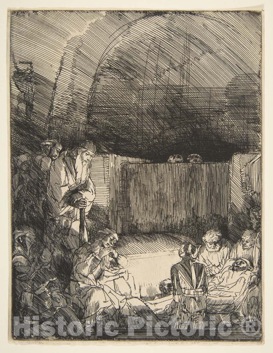 Art Print : Rembrandt (Rembrandt Van Rijn) - The Entombment : Vintage Wall Art