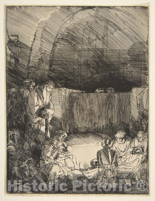 Art Print : Rembrandt (Rembrandt Van Rijn) - The Entombment : Vintage Wall Art