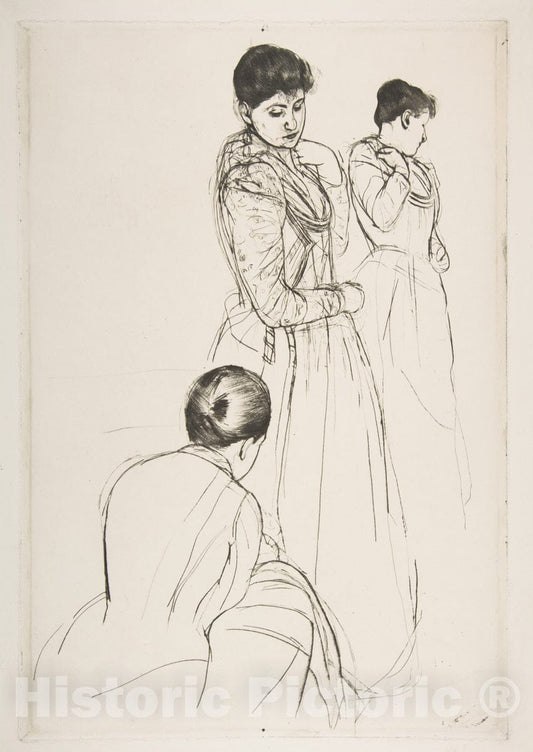 Art Print : Mary Cassatt - The Fitting 2 : Vintage Wall Art