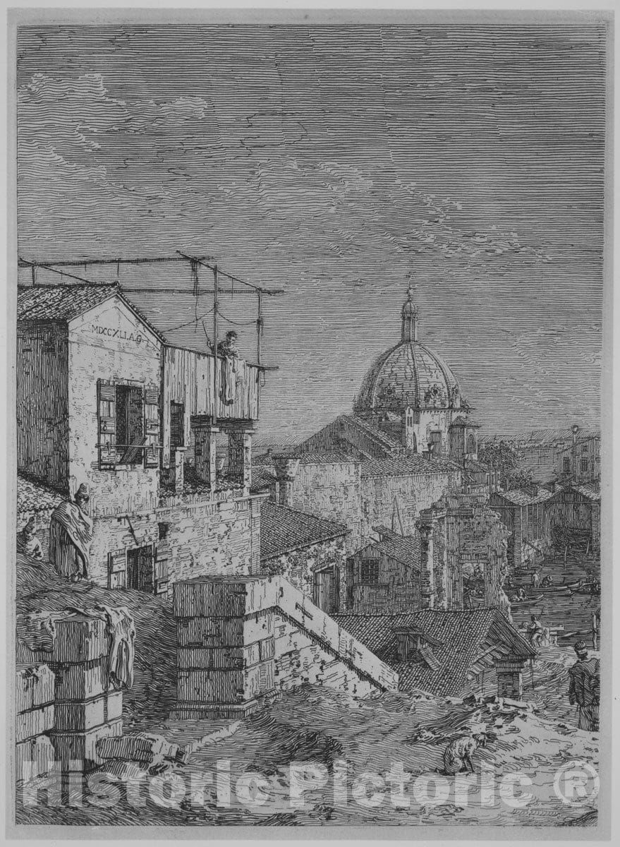 Art Print : Designed by Canaletto (Giovanni Antonio Canal) - Vedute altre Prese da i luoghi altre Ideate : Vintage Wall Art