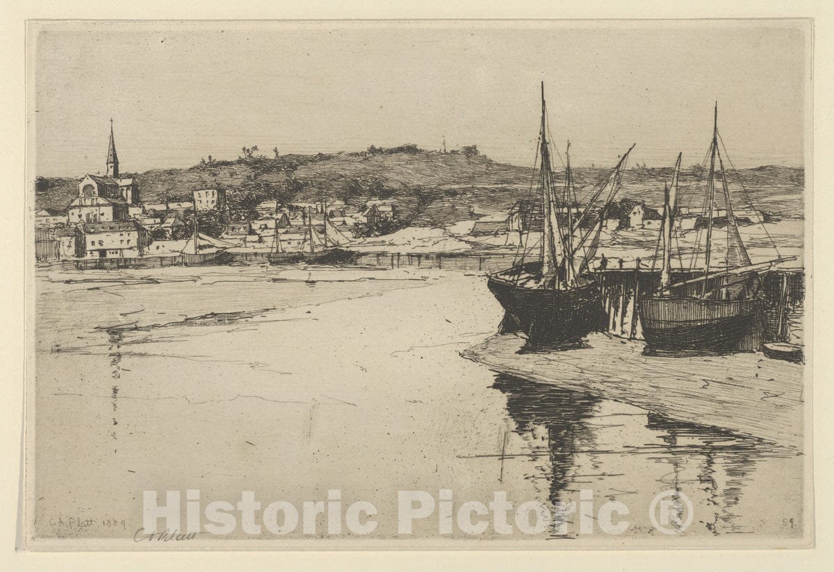Art Print : Charles Adams Platt - Trouville : Vintage Wall Art
