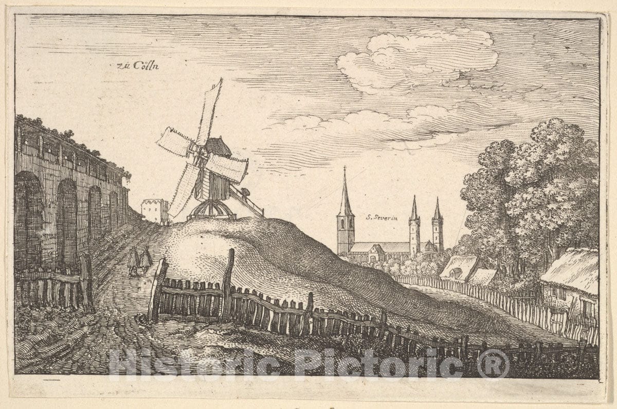 Art Print : Wenceslaus Hollar - zü Cölln (Cologne) : Vintage Wall Art