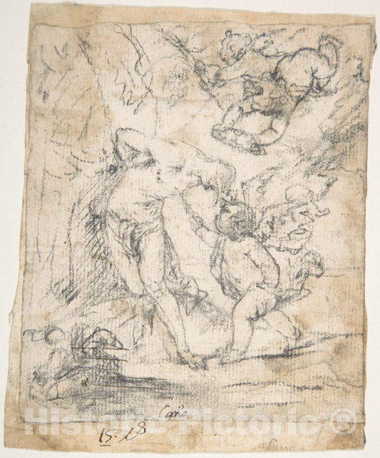 Art Print : Alonso Cano - Angels Ministering to St. Sebastian : Vintage Wall Art