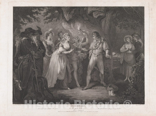 Art Print : Peter Simon - As You Like It, Act 5, Scene 4 (Shakespeare) : Vintage Wall Art