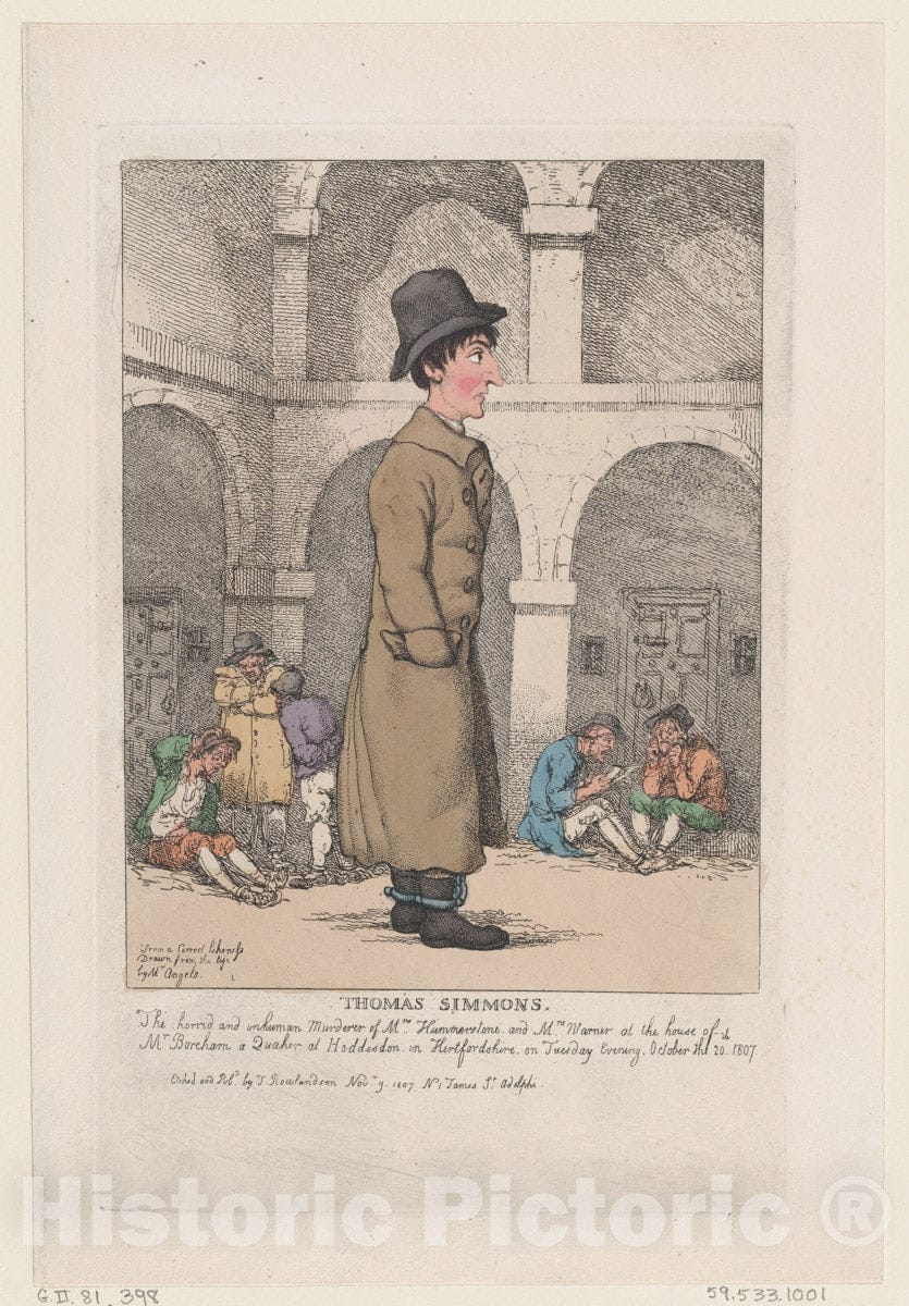 Art Print : Thomas Rowlandson - Thomas Simmons : Vintage Wall Art