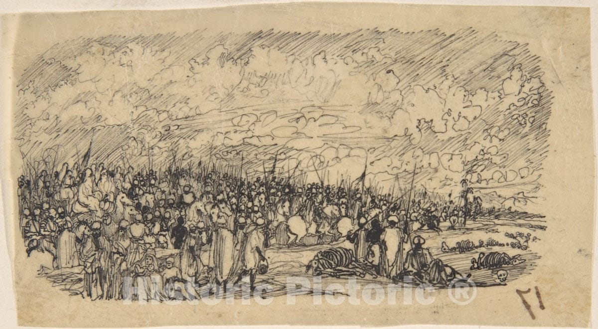 Art Print : Rodolphe Bresdin - After The Battle : Vintage Wall Art