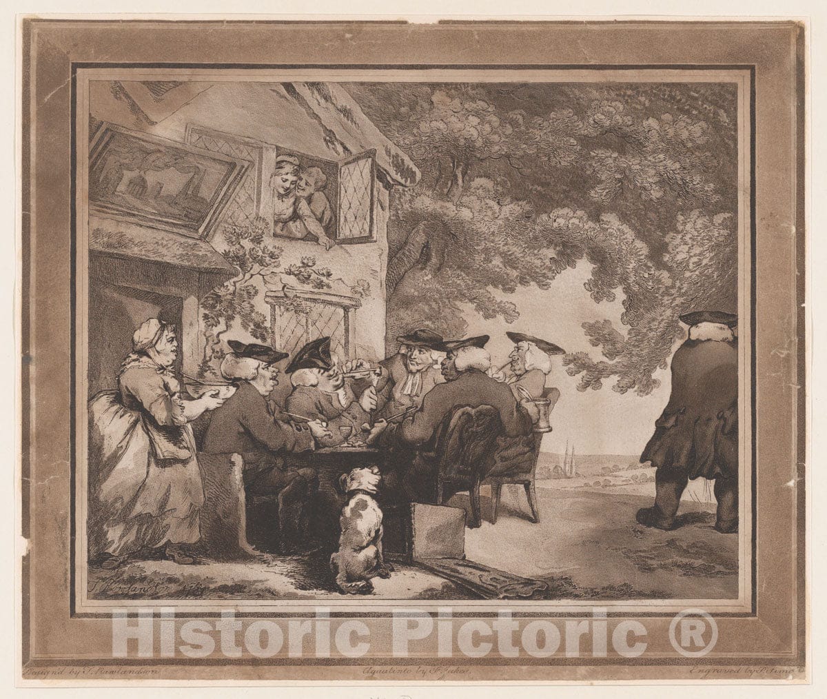 Art Print : Thomas Rowlandson - Wet Parsons 2 : Vintage Wall Art