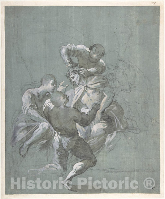 Art Print : Karl Dankwart - Christ Being Crowned with Thorns : Vintage Wall Art