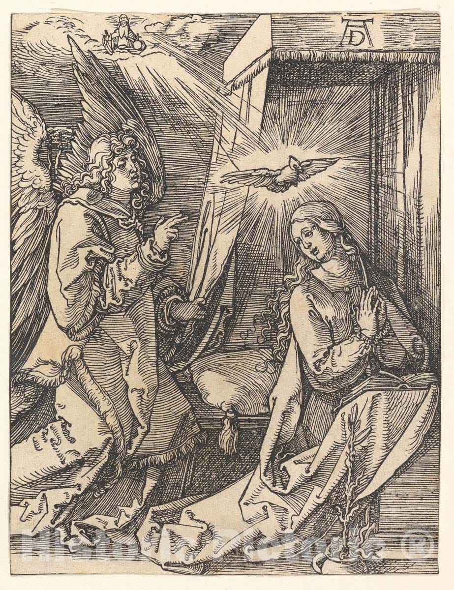 Art Print : Albrecht Dürer - The Annunciation, from The Small Passion 1 : Vintage Wall Art