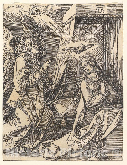 Art Print : Albrecht Dürer - The Annunciation, from The Small Passion 1 : Vintage Wall Art