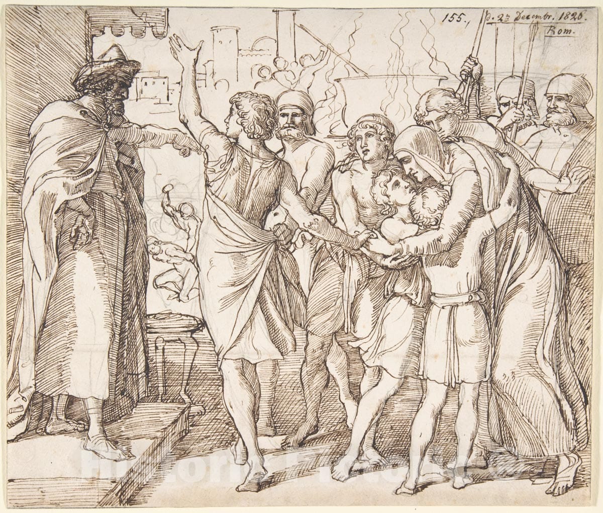 Art Print : Julius Schnorr von Carolsfeld - The Martyrdom of The Seven Brothers