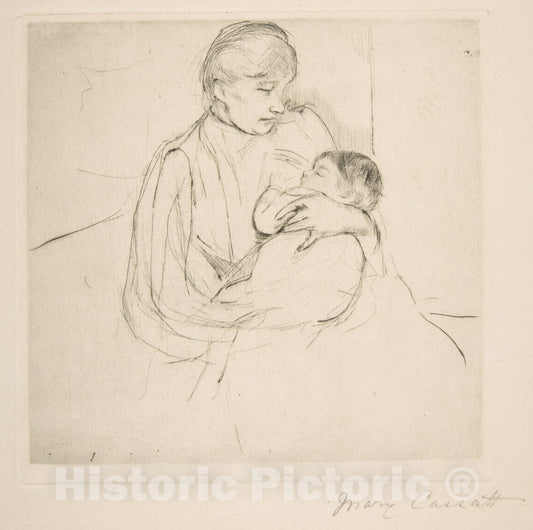Art Print : Mary Cassatt - Baby's Lullaby : Vintage Wall Art