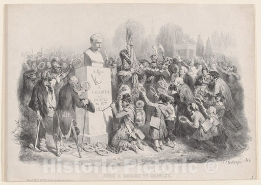 Art Print : Hippolyte Bellangé - Dedicated to Madame Vve. Charlet : Vintage Wall Art