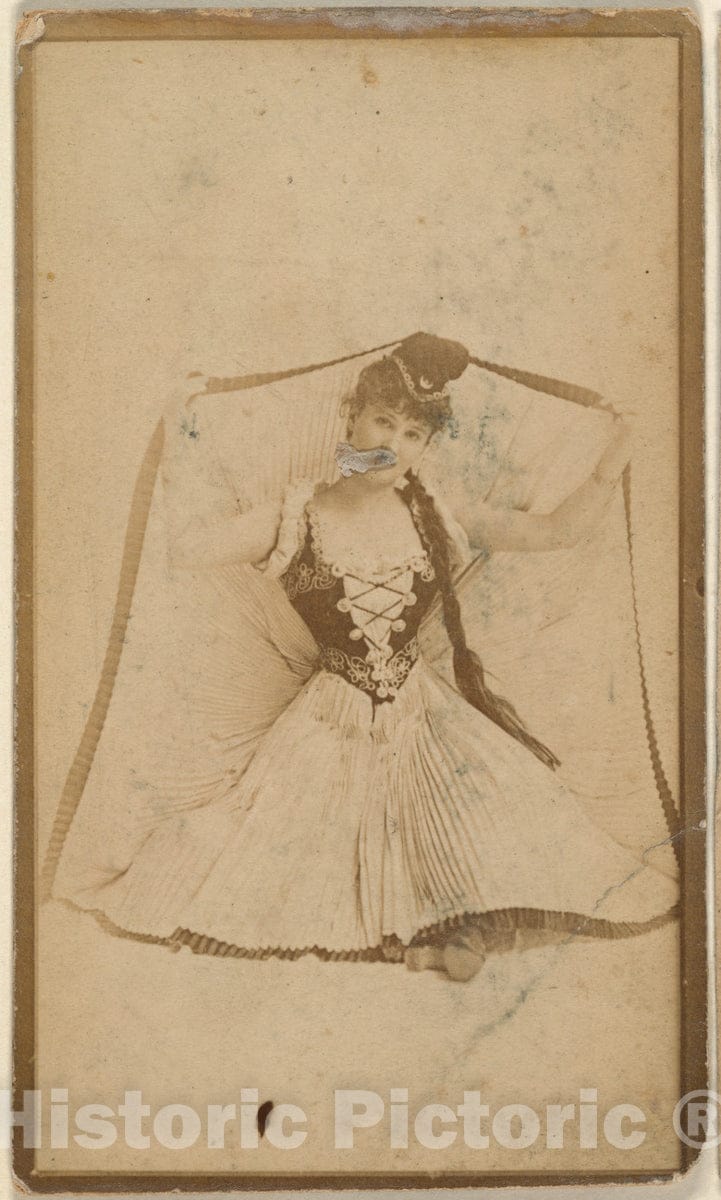 Photo Print : Actress Wearing Pleated Skirt, from The Actresses Series (N668) : Vintage Wall Art