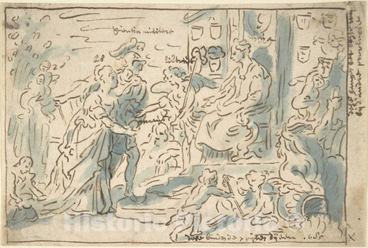 Art Print : Theodoor Van Thulden - Allegorical Scene : Vintage Wall Art