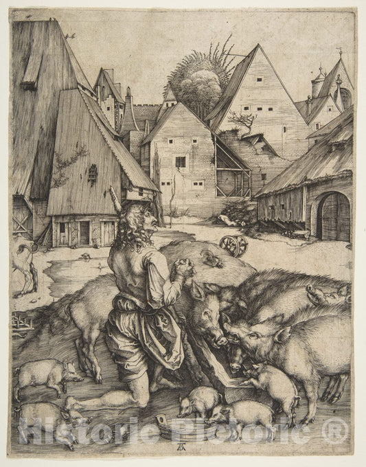 Art Print : Albrecht Dürer - The Prodigal Son : Vintage Wall Art