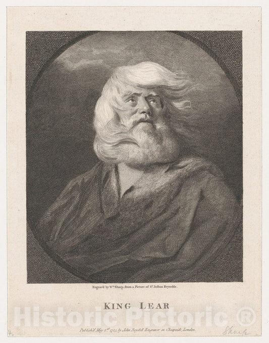 Art Print : William Sharp - King Lear : Vintage Wall Art