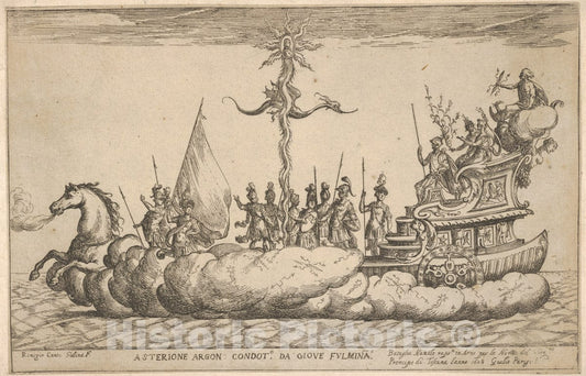 Art Print : Remigio Cantagallina - Asterion, from The Series 'Vessels of The Argonauts' for The Wedding Celebration of Cosimo de' Medici in Florence, 1608 : Vintage Wall Art